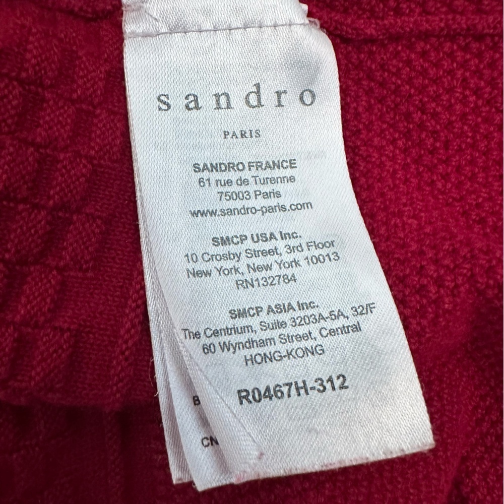 Sandro Rolly Dress Red Size FR 2 # - Picture 8 of 15
